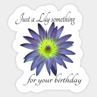 Birthday Card Water Lily Sticker